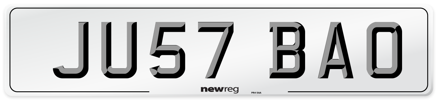 JU57 BAO Number Plate from New Reg
